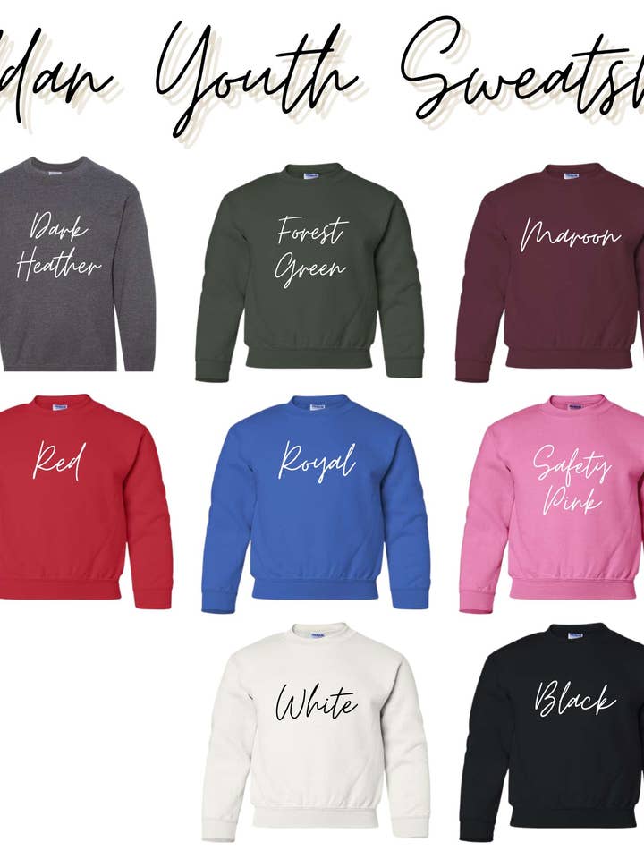 Youth Gildan Sweatshirt Blanks 18000b for wholesale by Faith Forward Transfers