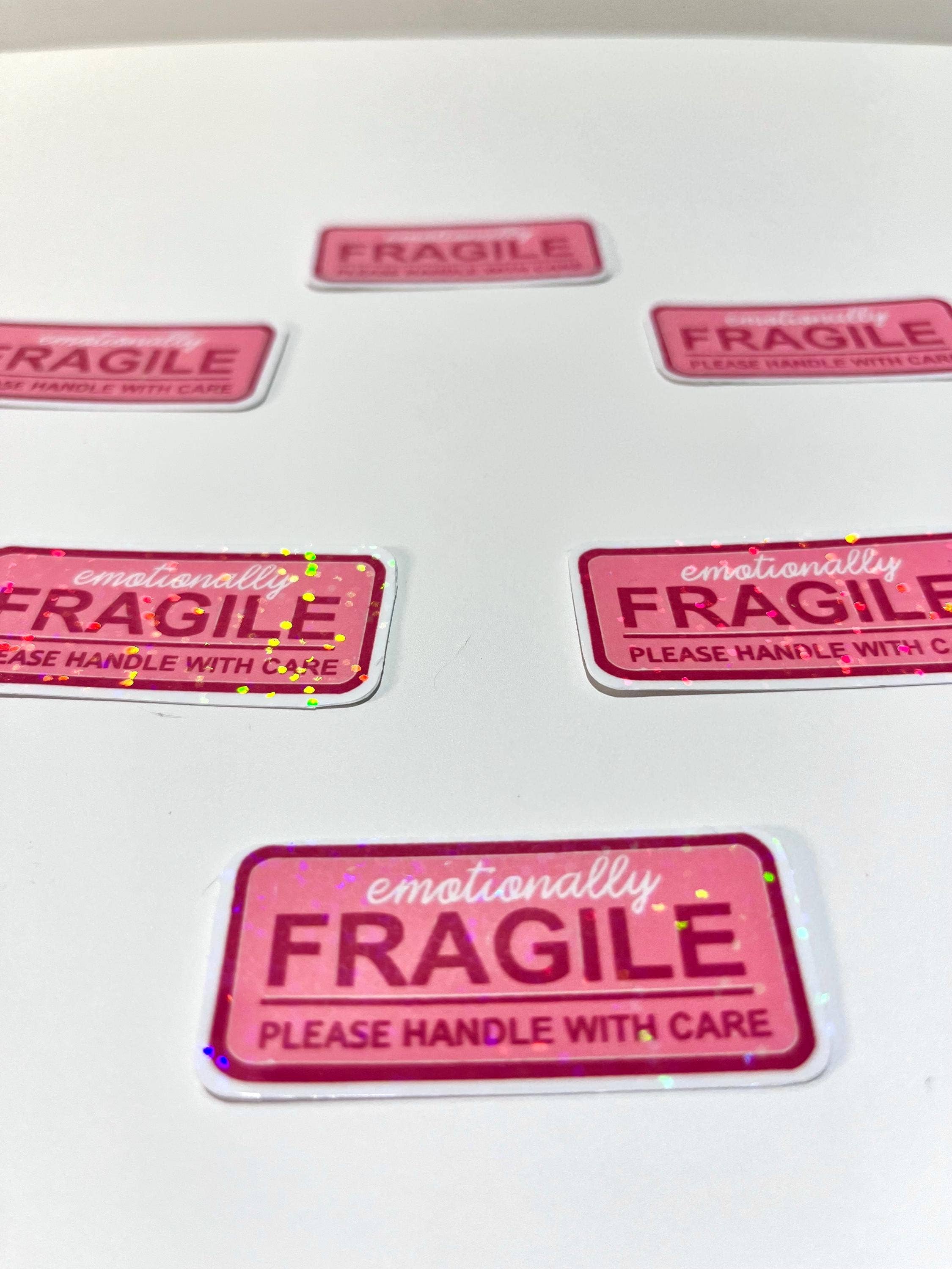 by Rosybum - Wholesale Sticker - Emotionally Fragile Holographic Vinyl Art Sticker2