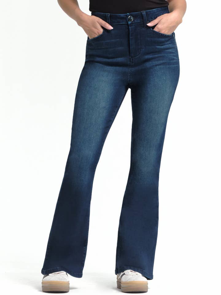 30" Mid-Rise Better Butter Flare Jean In Erica for wholesale by 1822 Denim