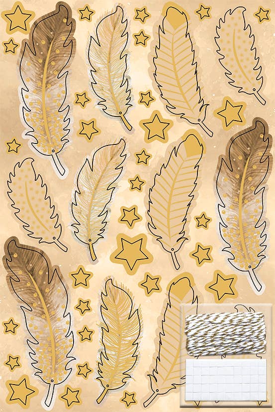 URSUS® / Buntpapierfabrik Ludwig Bähr GmbH & Co. KG - Wholesale Gift Box - “Feathers” gift box set, cream/gold1