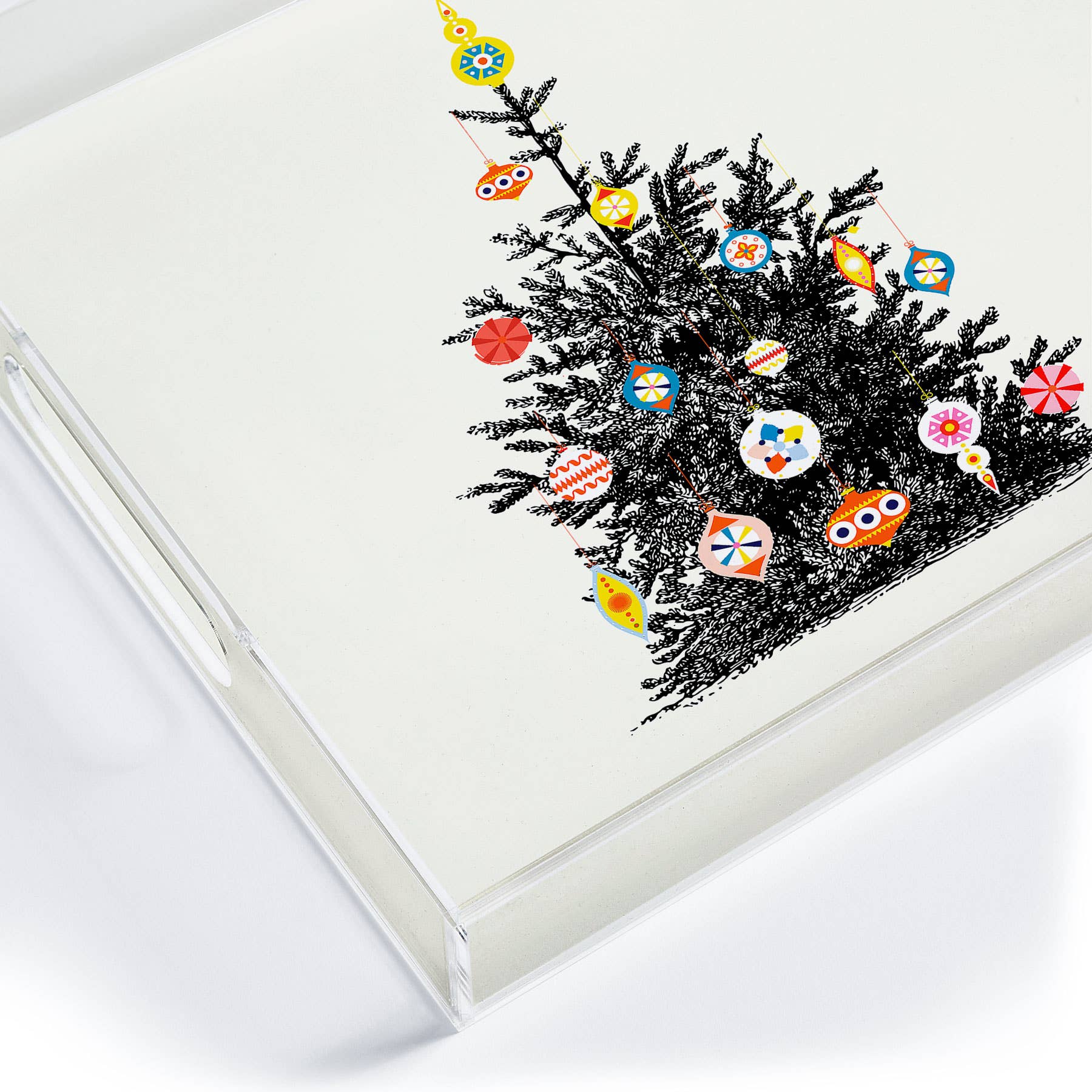 Deny Designs - Vente Plateaux décoratifs - Plateau en acrylique pour sapin de Noël décoré rétro de Showmemars6