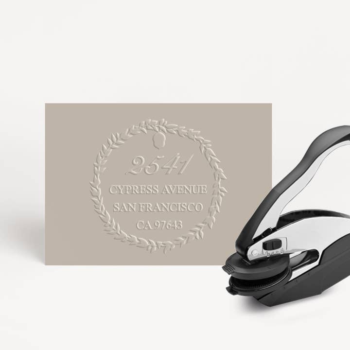 Ladd Stamps - Vendita all'ingrosso Timbro in gomma/decorativo - Indirizzo Embosser - Acorn Wreath1