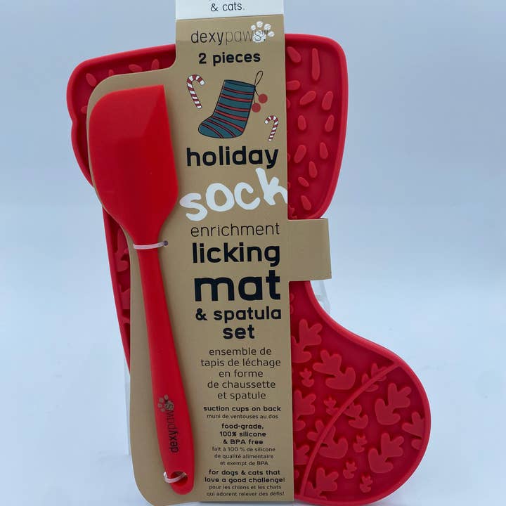 dexypaws - Wholesale Pet Food Mat - Dog - Stocking Enrichment Lick Mat with Silicone Spatula