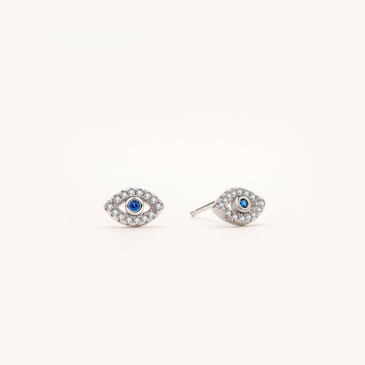 Lavishe Jewelry – Engroshandel Ørestikkere – 925 Sterling Sølv Cubic Zirconia Evil Eye øreringe