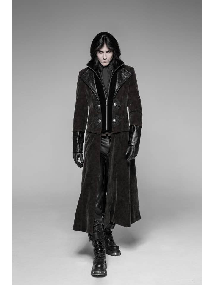 Brun Aftagelig Gentleman stil punk jakke for engroshandel på Faire2