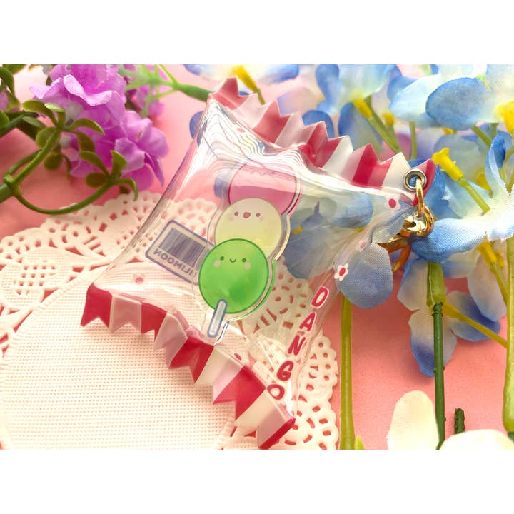 Dango Pouch Keychain Japanese Snack Otaku Gift Bag Charm for wholesale by Lilimoon
