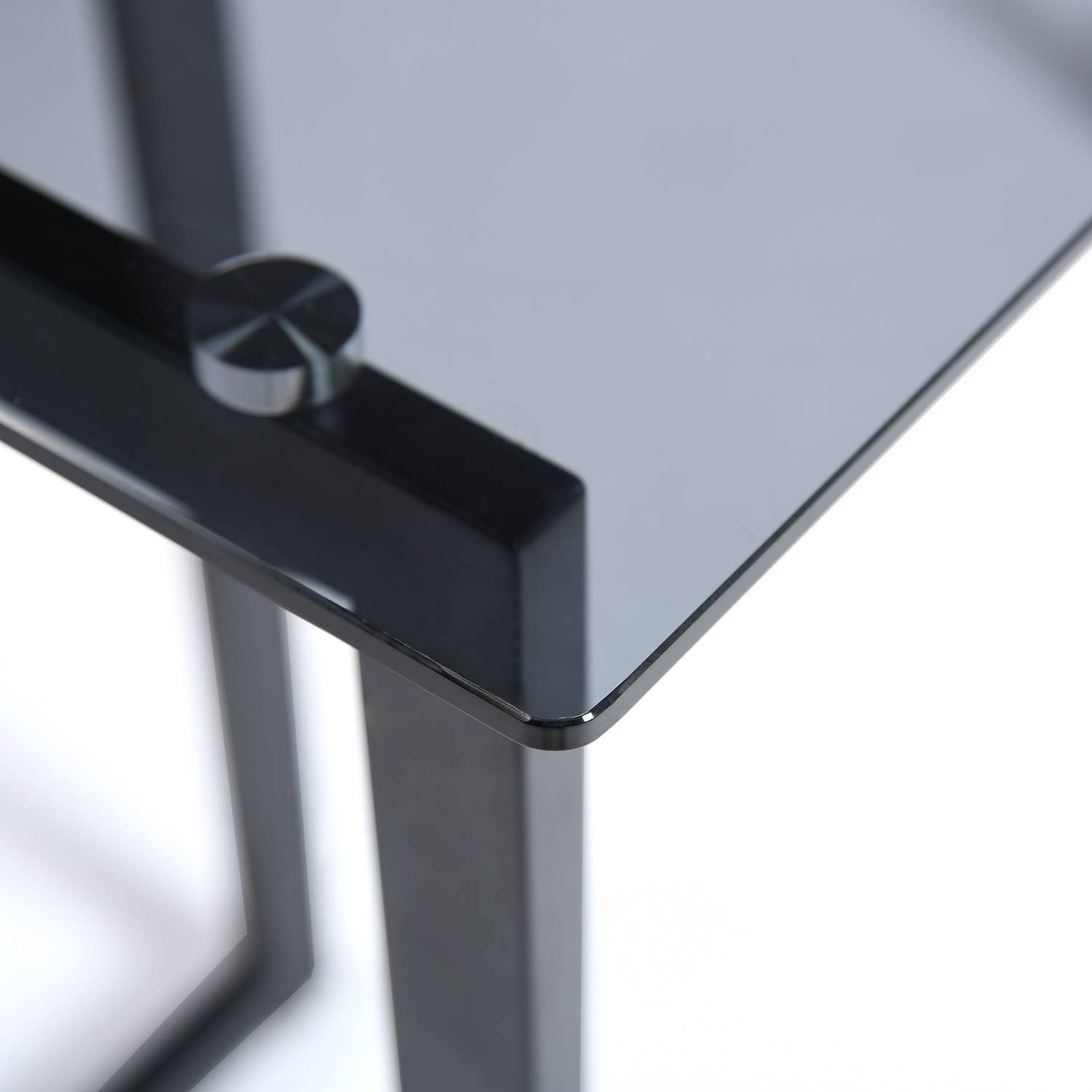 39F Inc. - Wholesale Side Table - SLIP Modern 55in Glass Dining Table With Metal Frame5