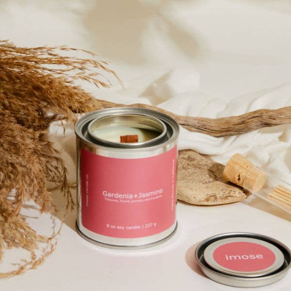 Gardenia+Jasmine Scented Soy Wax Glitter Candle for wholesale by Imose Candle Company