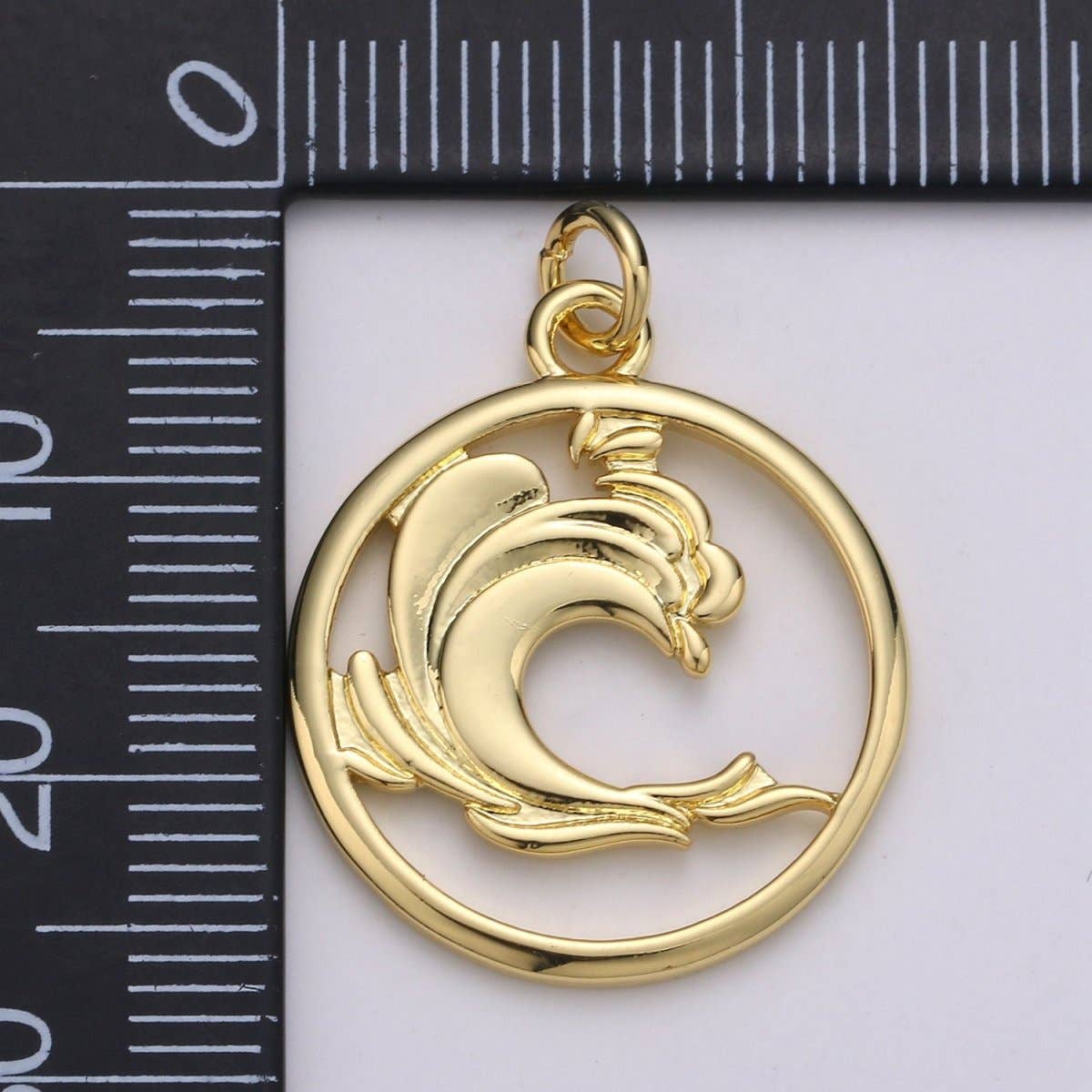 Aim Eternal - Wholesale Individual Charm/Pendant - Dainty Gold Element Charm Fire Wind Earth Ocean Wave Charm. 24K Gold Filled Charm for Bracelet Necklace Earring Supply D-915 D-923 - D-9256