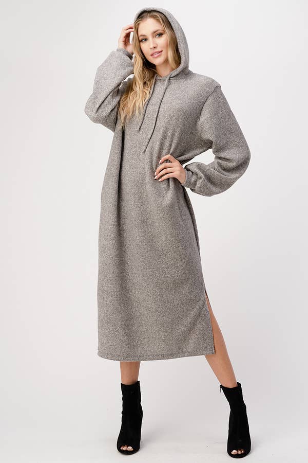 grey Hoodie Maxi Dress for wholesale on Faire4