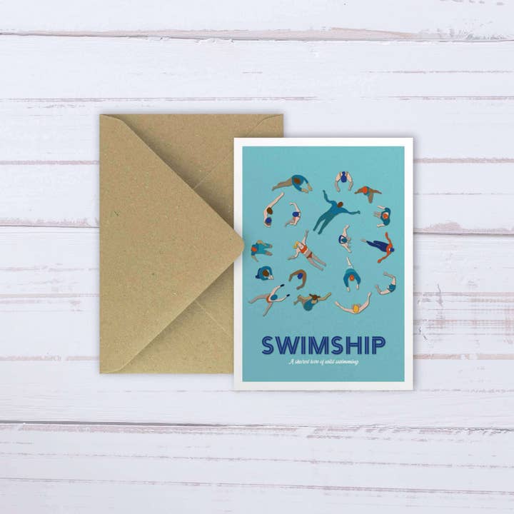 Wild Swimming Swimship | card for wholesale by Designed by Islay