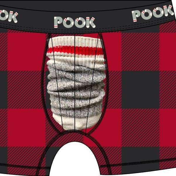 Imagen de calcetín a cuadros de seda tipo bóxer para venta al por mayor de POOK