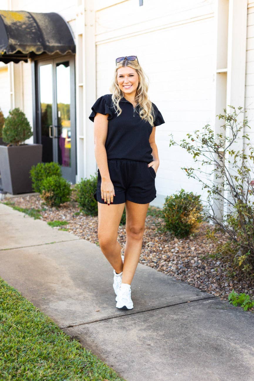 Black Knit Shorts for wholesale on Faire9