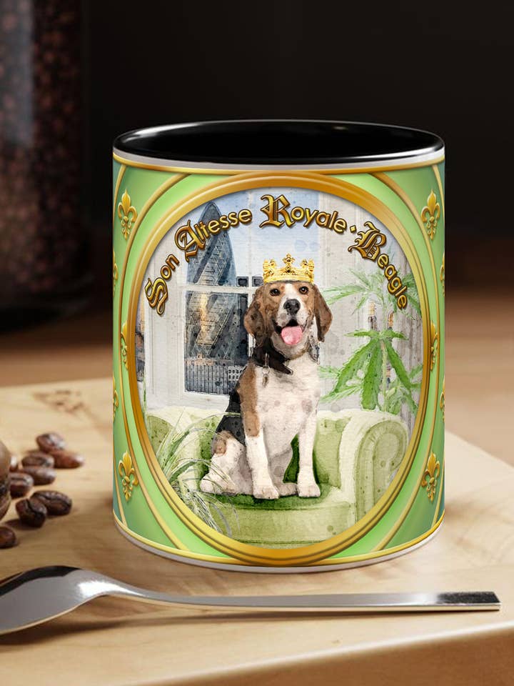 MUG Hund - BEAGLE - Kollek. "Seine Königliche Hoheit" für den Großhandel von Miss Iz
