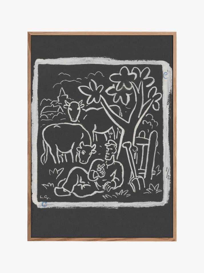 Boer Rustend Onder Een Boom In Een Weiland Met Koeien (1891-1941) voor wholesale door Pictufy Wholesale