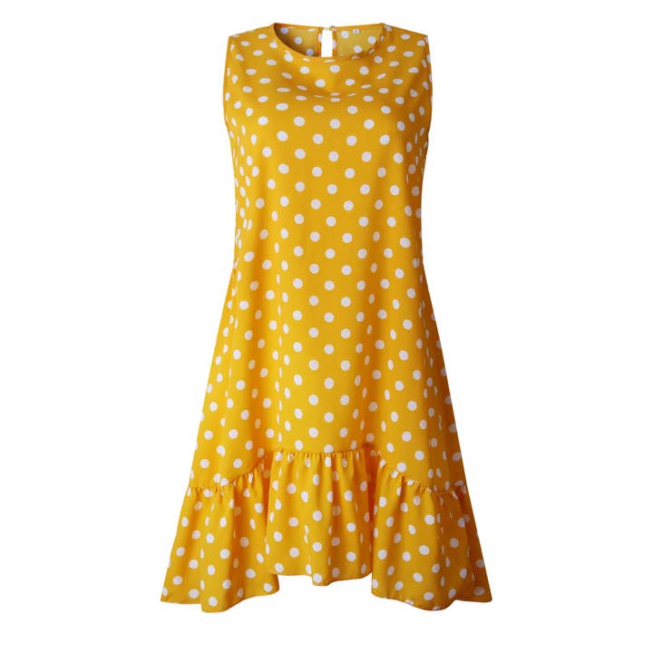 Sharon Tatem Fashion LLC - Wholesale Dress - Women's - Dress Sexy Boho Beach Sundress Women Floral Printed Polka Dot36