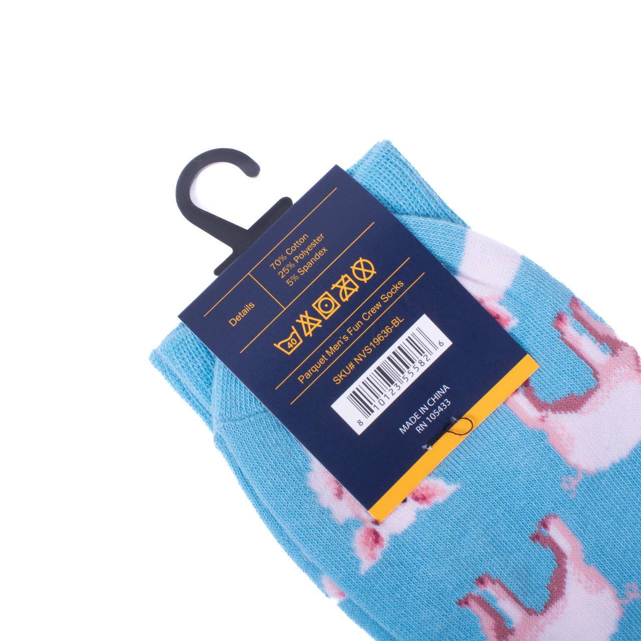 Selini New York - Wholesale Socks - Men's - Men's Pink Pigs Novelty Socks-NVS19636-BL3