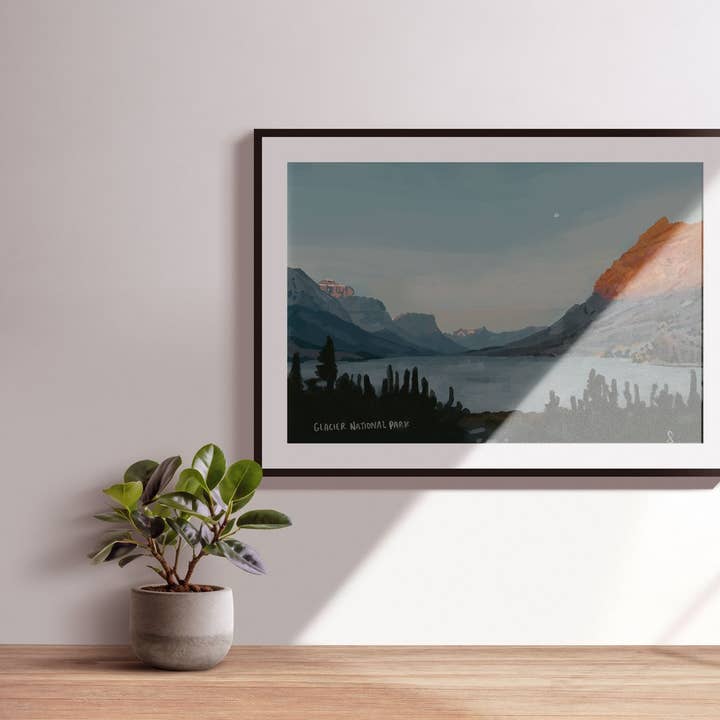 Glacier National Park Print for wholesale by Sydney Brooke Art