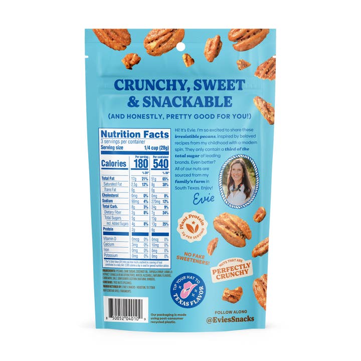 Evie's Snacks - Wholesale Nuts - Brown Butter Rum Candied Pecans - Gourmet Valentine's Snack2