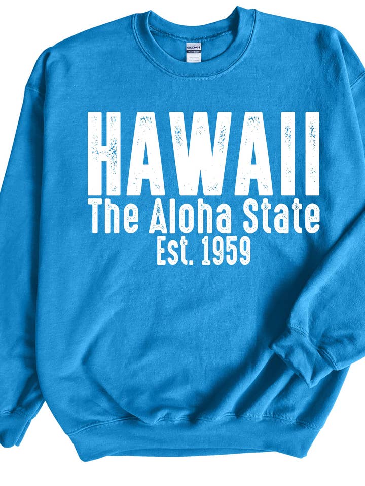 Hawaii The Aloha State Tee, SS or Hoodie for wholesale by American Threadz Apparel