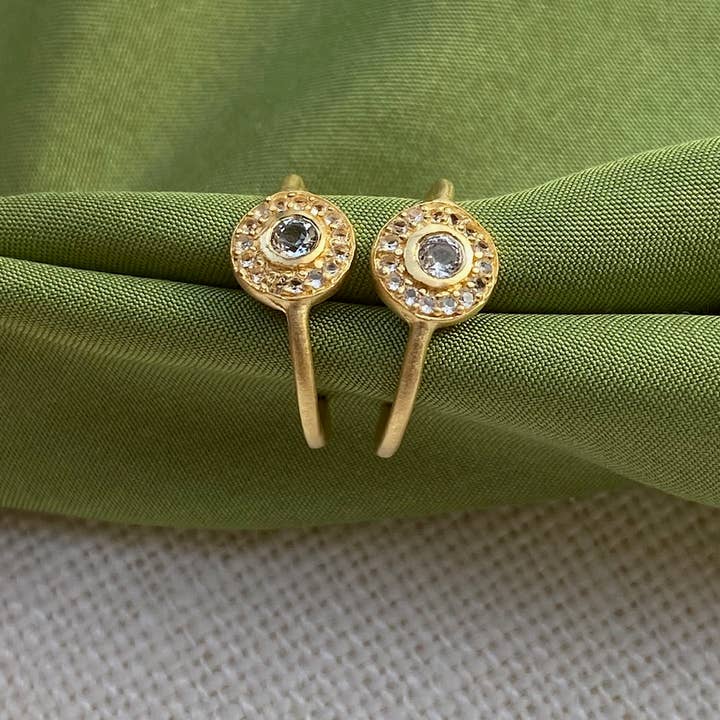 White Topaz Earring - Capri for wholesale by Sophie Deschamps Bijoux