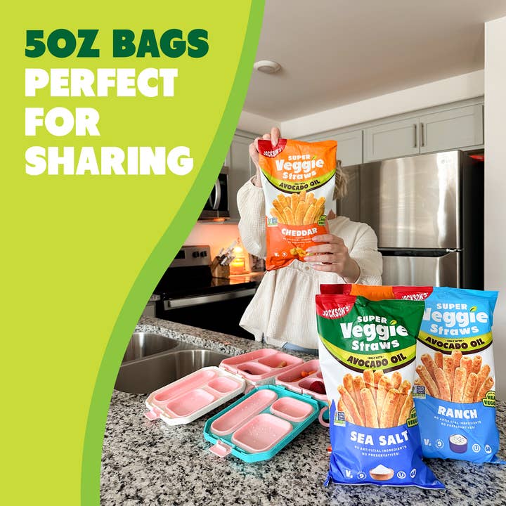 Jackson's - Wholesale Puffed Snack - Variety Pack Super Veggie Straws in Avocado Oil 5oz (Pack of 8)5