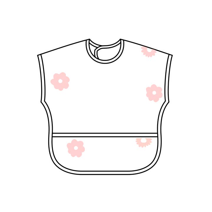 Ali+Oli - Wholesale Baby Bib - Baby - Smock Bib for Baby & Toddler Short Sleeve (Pink Flowers)6