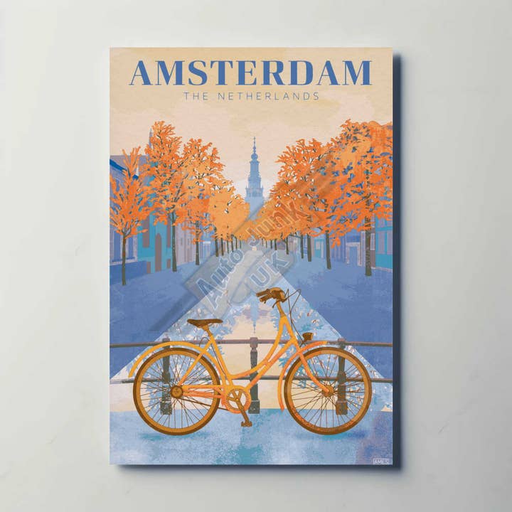 Ámsterdam Países Bajos Póster de Metal para venta al por mayor de Auto Junk UK Ltd