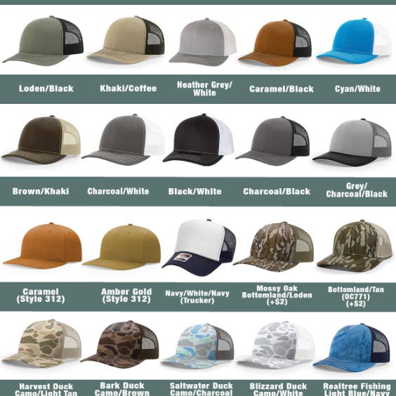 NDesigns Leather - Wholesale Trucker Hat - Unisex - South Carolina State Leather Patch Hat sewn patch, not glued