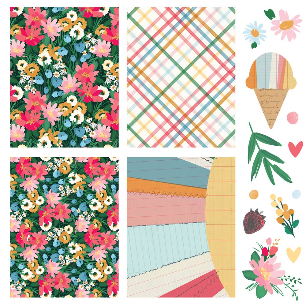 Simple Stories - Wholesale DIY Craft Kit - Sunny Days Simple Cards Kit with Chipboard & Die-Cut Pieces2