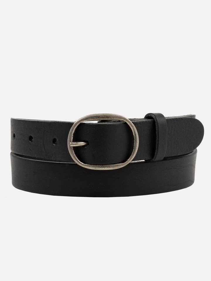 Yade | Gold and Silver Oval Buckle Leather Waist Belt Women for wholesale by Amsterdam Heritage Leather Belts, Bags, Jackets & Apparel