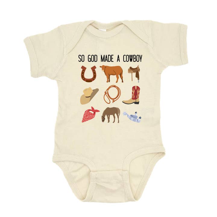 Body western pour bébé So God Made A Cowboy pour la vente par Sage & Soil