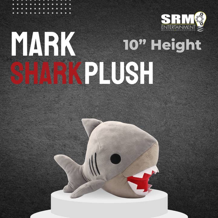 SRM Entertainment - Vente Peluche – enfant et bébé - Ami Oreiller Doux en Peluche Animal Moelleux 10" Vie Marine Requin3