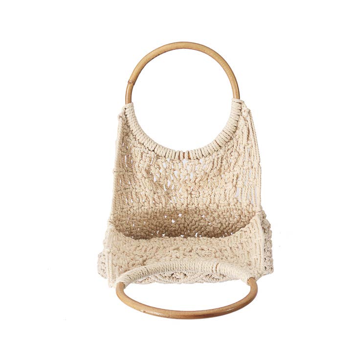 The Artisan and Company - Wholesale Top Handle Bag - Women's - Macrame Knitted Top Handle Bag5