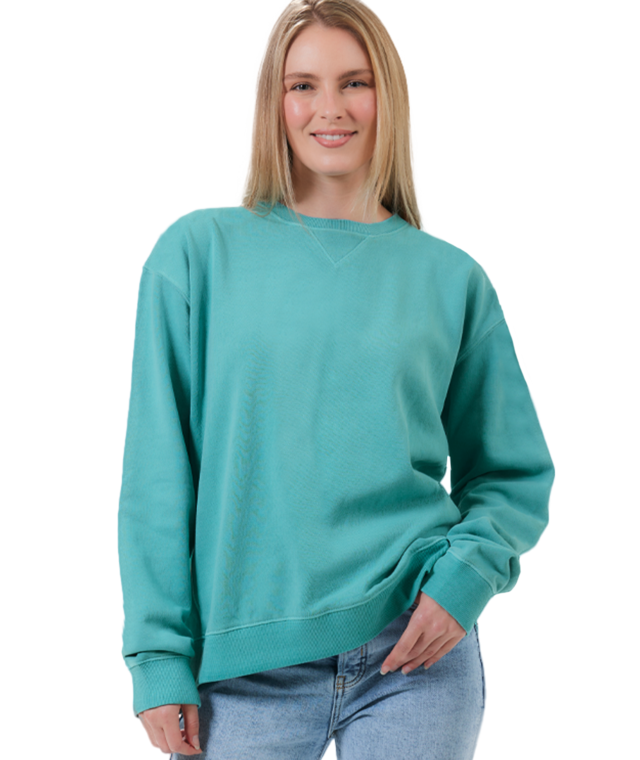 U.S. Apparel - Wholesale Sweatshirt - Women's - Unisex Garment Dyed Fleece Crew43
