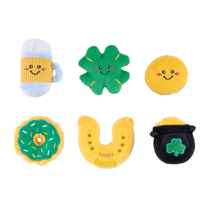 Miniz 6-Pack - Lucky Charms - Jouet pour chien de la Saint-Patrick pour la vente par ZippyPaws