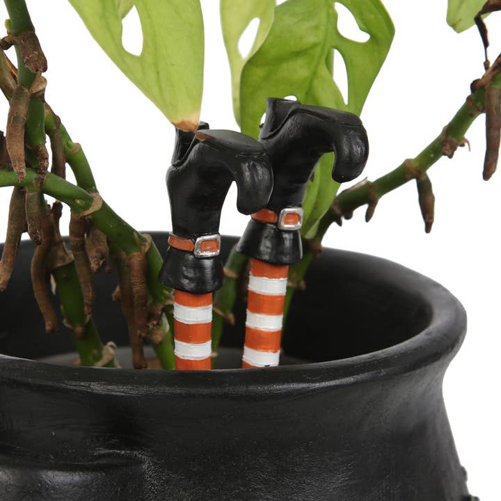 Something Different Wholesale - Wholesale Garden/lawn stake - Set of 2 Witch Leg Halloween Plant Pot Ornaments1
