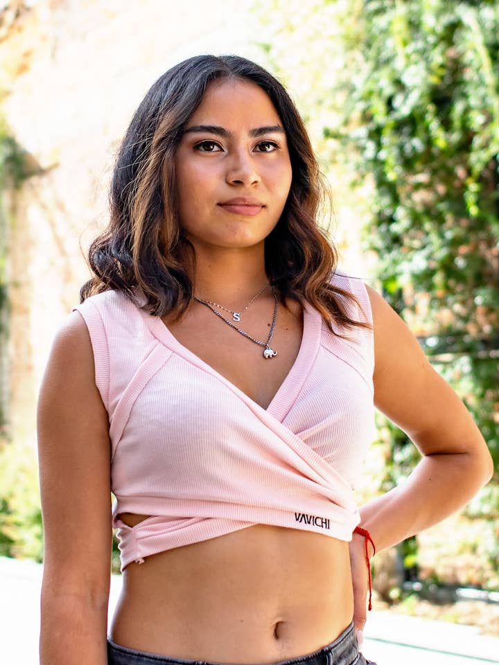 VaVichi Queens Cross Crop top for wholesale by VaVichi Clothiers