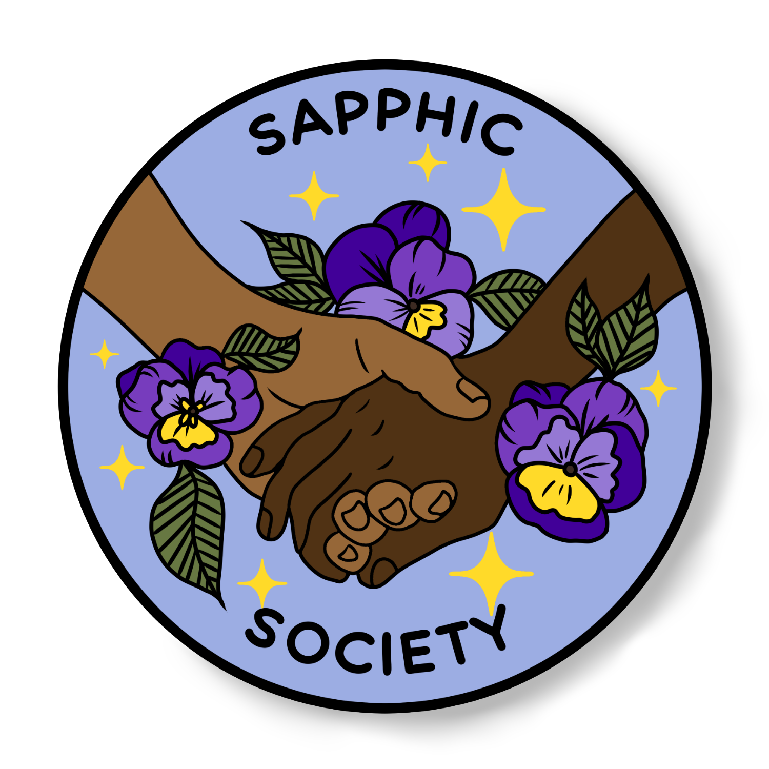 Luck and Lavender Studio - Wholesale Sticker - Sapphic Society Sticker1