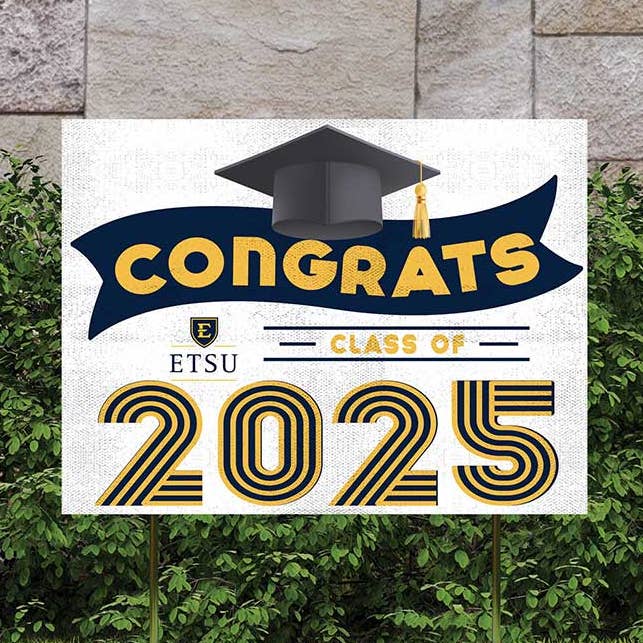18x24 ETSU Buccaneers Class of 2025 Lawn Sign for wholesale by KH Sports Fan