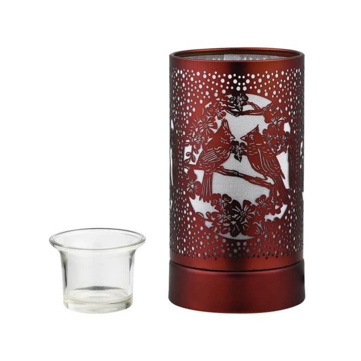 7" Touch Lamp/Oil Burner/Wax Warmer- Copper Cardinals for wholesale by Peterson Houseware & Artwares US