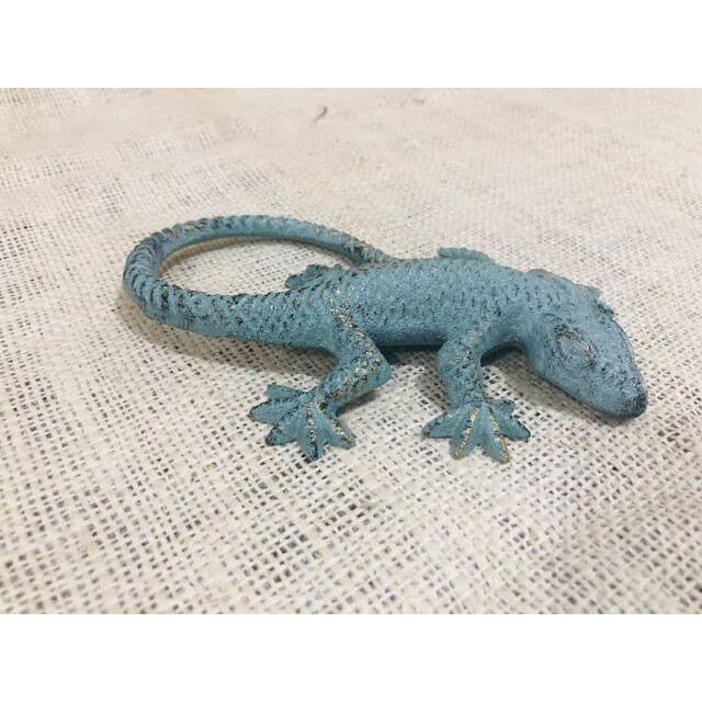 Midwest Craft House - Wholesale Decorative Figurine - CAST IRON LIZARD PAPER WEIGHT FIGURE
