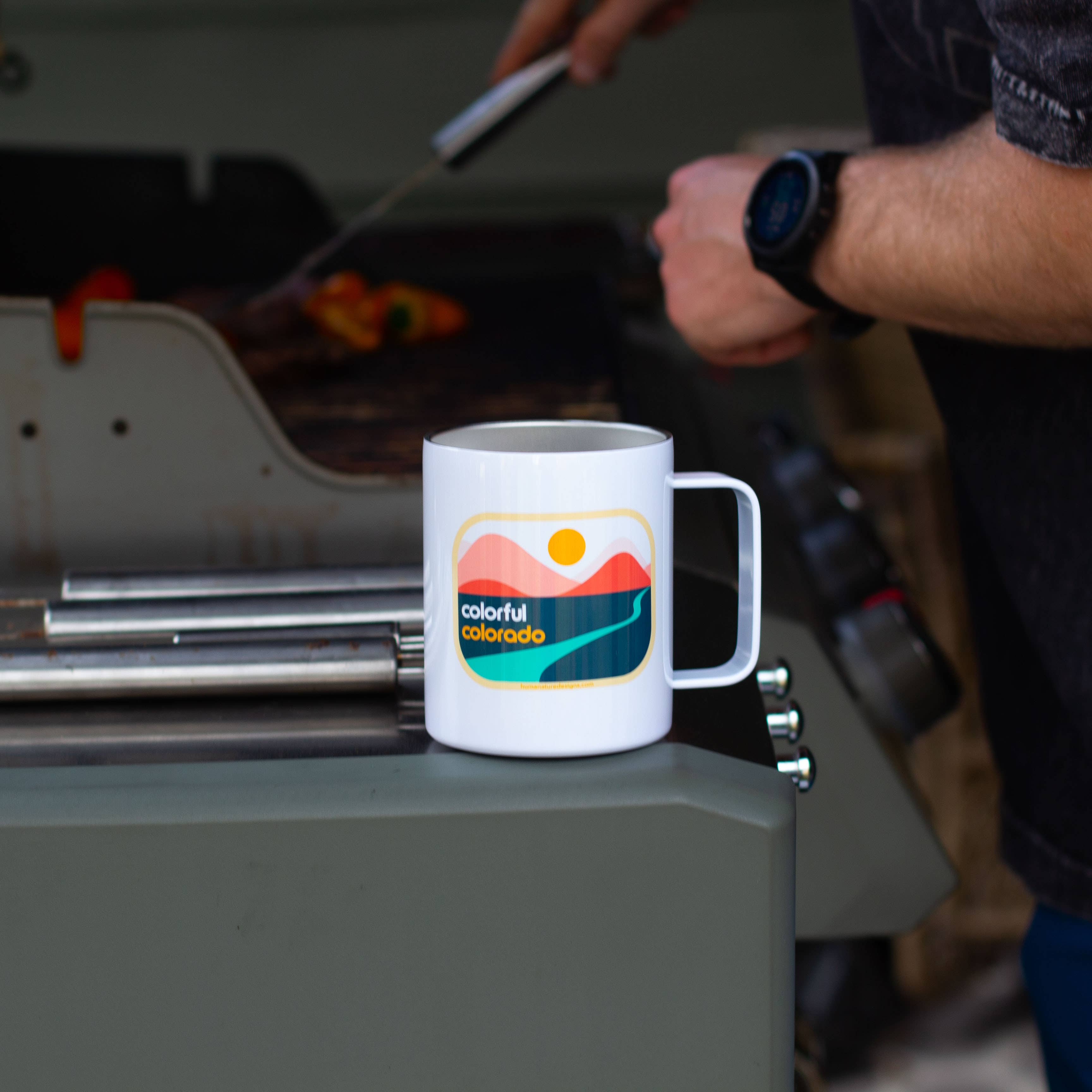 Human Nature Designs - Wholesale Insulated Mug/Tumbler - Colorful Colorado Camping Mug - Stainless Steel, 12 oz + Lid6