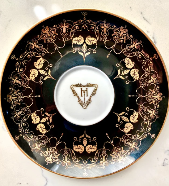 misshavishamscuriosities - Wholesale Coffee/Tea Cup - Black Nouveau Something Wicked cup and saucer1