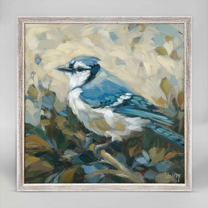 Blues & Cream Mini Framed Canvas for wholesale by GreenBox Art