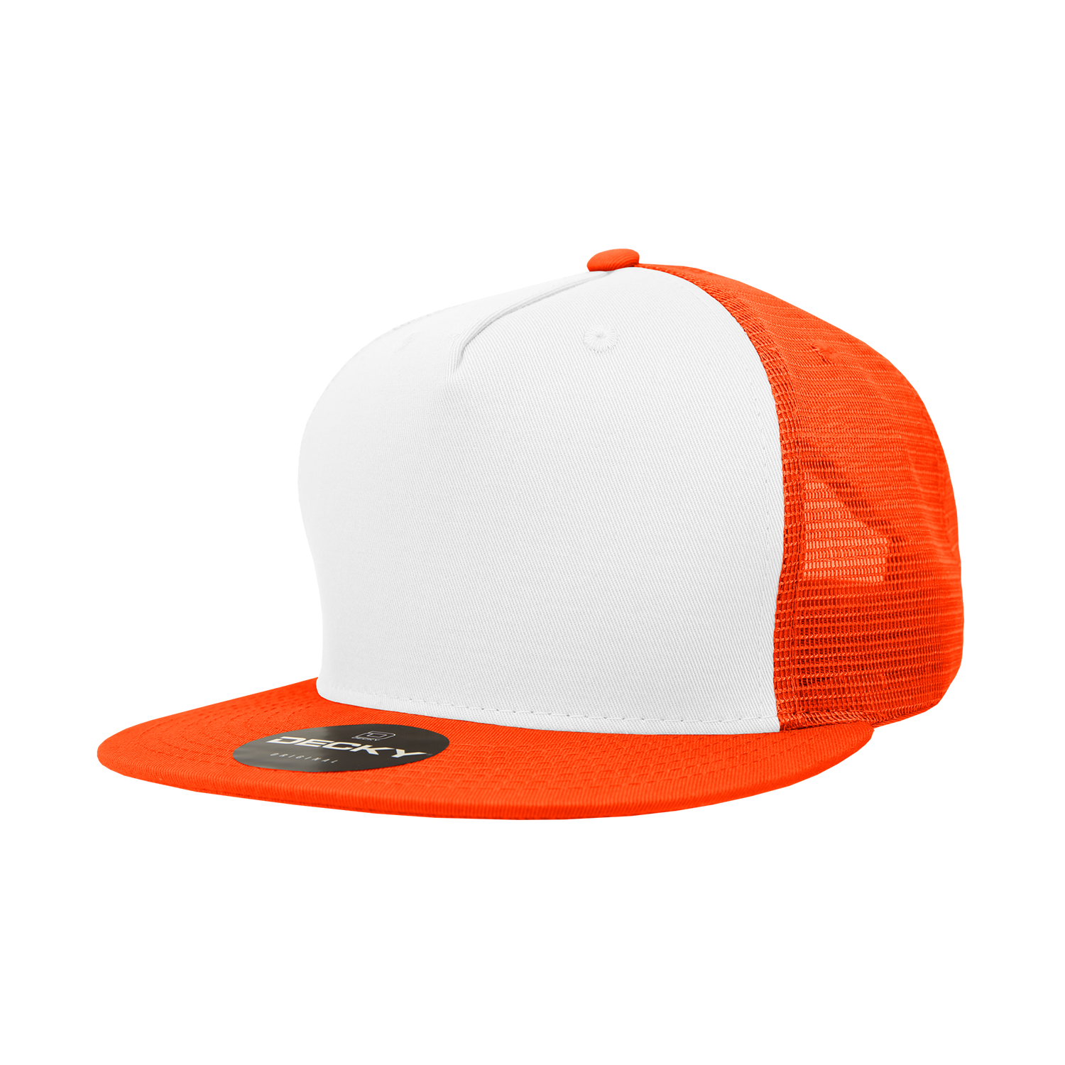 The Park Wholesale - Wholesale Truckerpet - Uniseks - Decky 1040 - Blanco Trucker Snapback-hoeden met 5 panelen - 10404