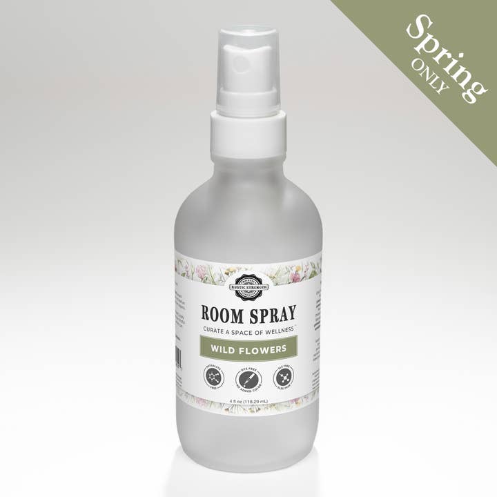 Room Spray | Wild Flowers | 4 oz Bottle for wholesale by Rustic Strength