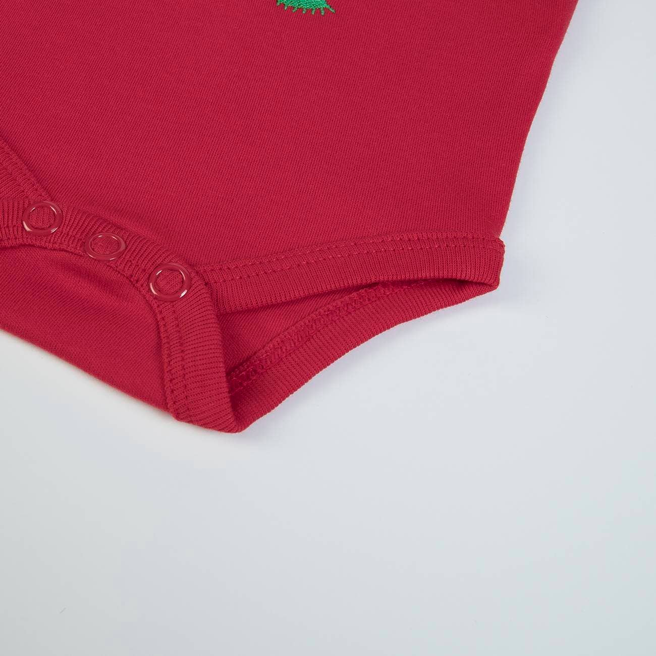 Vermelho Body de algodão manga longa com estampa de Natal - AW 24/25 para venda a revendedores na Faire3