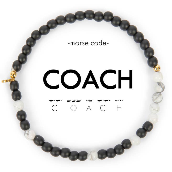 Onyx & Howlite Morsekode armbånd | COACH for engroshandel på Faire