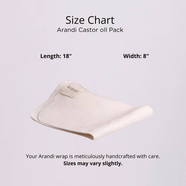 Arandi LLC - Wholesale Cotton Pad - Arandi Sacred Womb Pack Bundle (Wrap + 250ml Castor Oil)